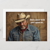 Grappige Cowboy Citaat Boer Rancher Landelijk West Feestdagenkaart (Voorkant / Achterkant)