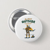Grappige Cowboy die Whiskey Drinkt Ronde Button 5,7 Cm (Voorkant /achterkant)