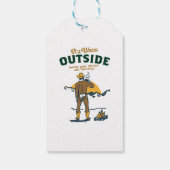 Grappige Cowboy die Whisky Drinkt Cadeaulabel (Achterkant)