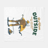 Grappige Cowboy die Whisky Drinkt Fleece Deken (Voorkant (Horizontaal))