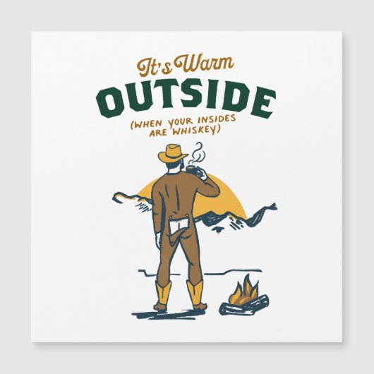 Grappige cowboy Drink whisky (Voorkant)