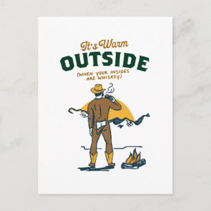 Grappige cowboy Drink whisky Briefkaart