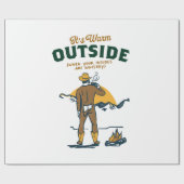 Grappige cowboy Drink whisky Cadeaupapier (Vlak)