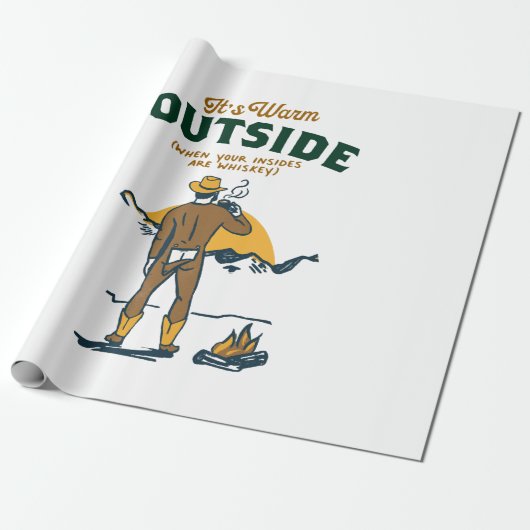 Grappige cowboy Drink whisky Cadeaupapier (Uitgerold)