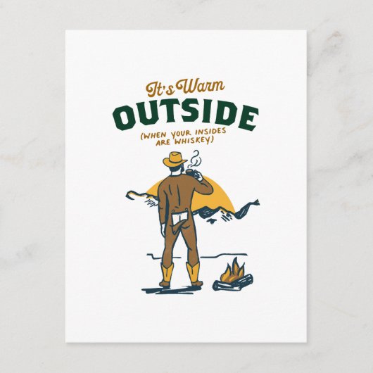 Grappige cowboy Drink whisky Informatiekaartje (Voorkant)