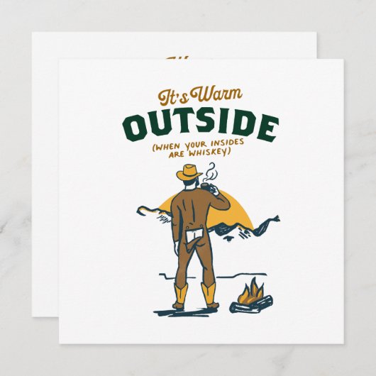 Grappige cowboy Drink whisky Kaart (Voorkant / Achterkant)