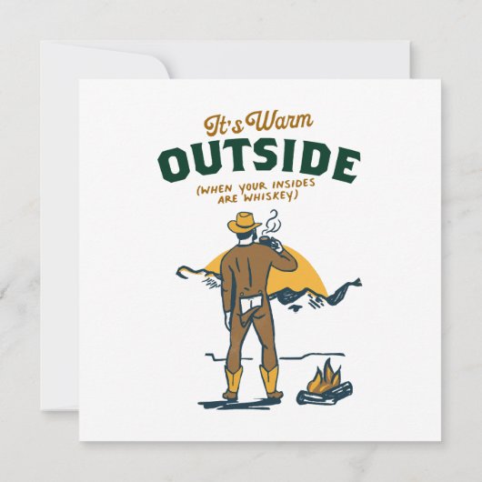 Grappige cowboy Drink whisky Kaart (Achterkant)