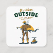 Grappige cowboy Drink whisky Vierkante Visitekaartje (Achterkant)