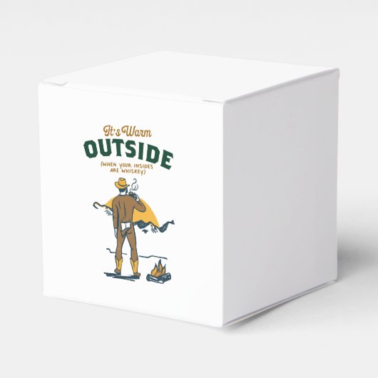Grappige Cowboy Drinkt Whiskey Bedankdoosjes (Voorkant Zijde)