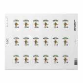 Grappige Cowboy Drinkt Whiskey Etiket (Full Sheet)