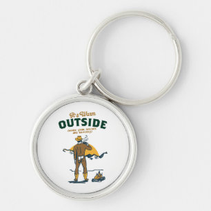 Grappige Cowboy Drinkt Whiskey Sleutelhanger
