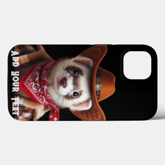 Grappige Cowboy Ferret Westerne stijl Case-Mate iPhone Case (Achterkant (horizontaal))