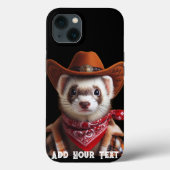 Grappige Cowboy Ferret Westerne stijl Case-Mate iPhone Case (Achterkant)