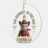 Grappige Cowboy Fret Western Stijl Keramisch Ornament (Links)