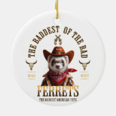 Grappige Cowboy Fret Western Stijl Keramisch Ornament (Achterkant)