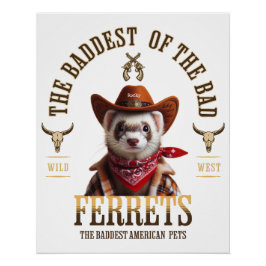 Grappige Cowboy Fret Western Stijl Perfect Poster