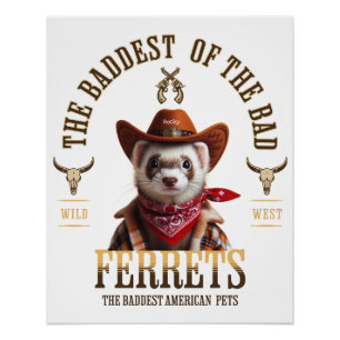 Grappige Cowboy Fret Western Stijl Perfect Poster