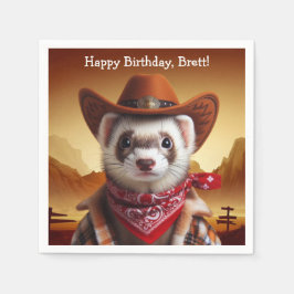 Grappige Cowboy Fret Western Stijl Verjaardag Servet