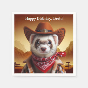 Grappige Cowboy Fret Western Stijl Verjaardag Servet