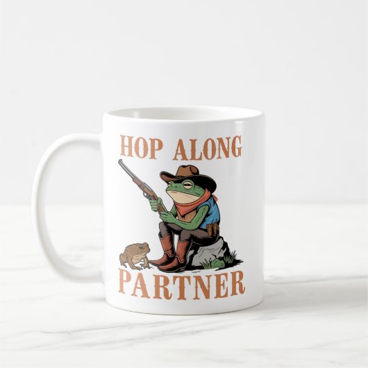 Grappige Cowboy Frog en Toad Western Frog Lover Koffiemok (Links)