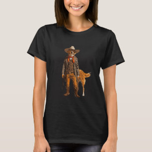 Grappige Cowboy Hond Liefhebber T-shirt