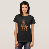 Grappige Cowboy Hond Liefhebber T-shirt (Voorkant volledig)
