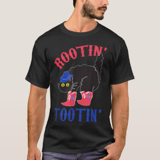 Grappige Cowboy Kat Die Rootin En Tootin Doet T-shirt