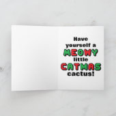 Grappige Cowboy Kat Kerst Kaart (Binnen)