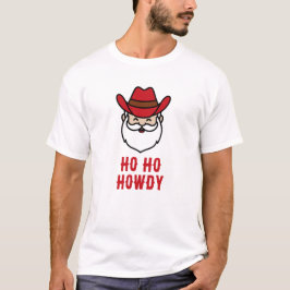 Grappige cowboy kerstman cowboy grafische t-shirt