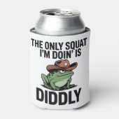 Grappige Cowboy Kikker Diddly Squat Blikjeskoeler (Blikje Voorkant)