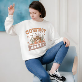 Grappige Cowboy Killer Westerne Retro Spooky Trui