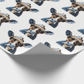 Grappige Cowboy Koe met Zonnebril Patroon Cadeaupapier (Hoek)