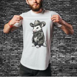 Grappige Cowboy Possum Lover T-shirt