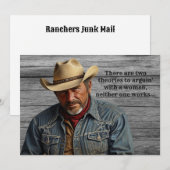 Grappige Cowboy Quote Ranchers Boerderij Land West Feestdagenkaart (Voorkant / Achterkant)