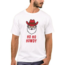 Grappige cowboy santa cowboy grafisch t shirt