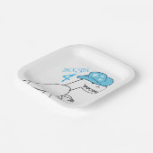 Grappige Cowboy Trex Dinosaurus Kinderen Verjaarda Papieren Bordje (Gebogen)