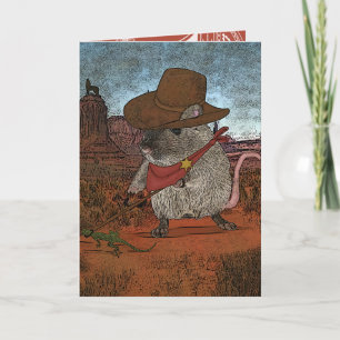 Grappige cowboy verjaardag kaart