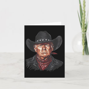 Grappige cowboy Western Donald Trump Amerikaanse v Kaart