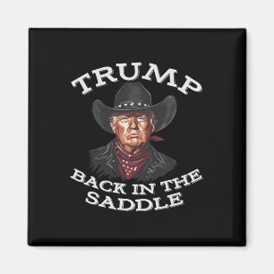 Grappige cowboy Western Donald Trump President US  Magneet