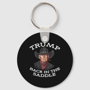 Grappige Cowboy Western Donald Trump President Vs. Sleutelhanger