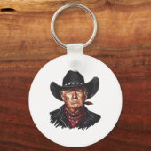 Grappige Cowboy Western Donald Trump Vs Vlag 2024 Sleutelhanger (Voorkant)