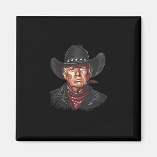 Grappige Cowboy Western Donald Trump VS Vlag Verki Magneet