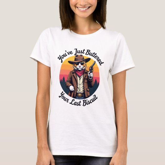Grappige cowboykat | Je hebt net gebotterd T-shirt (Voorkant)