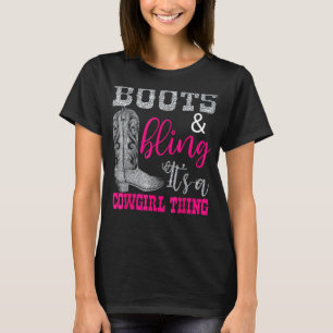 Grappige Cowgirl Laarzen Bling Vrouwen  Schattig L T-shirt
