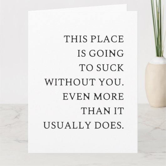 Grappige CoWorker Vertrekken - Grappige Nieuwe Baa Bedankkaart (Voorkant)