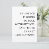 Grappige CoWorker Vertrekken - Grappige Nieuwe Baa Bedankkaart (Staand voorkant)