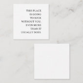 Grappige CoWorker Vertrekken - Grappige Nieuwe Baa Informatiekaartje (Voorkant / Achterkant)