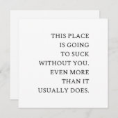 Grappige CoWorker Vertrekken - Grappige Nieuwe Baa Kaart (Voorkant / Achterkant)