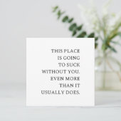 Grappige CoWorker Vertrekken - Grappige Nieuwe Baa Kaart (Staand voorkant)