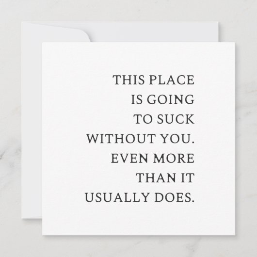 Grappige CoWorker Vertrekken - Grappige Nieuwe Baa Kaart (Voorkant)